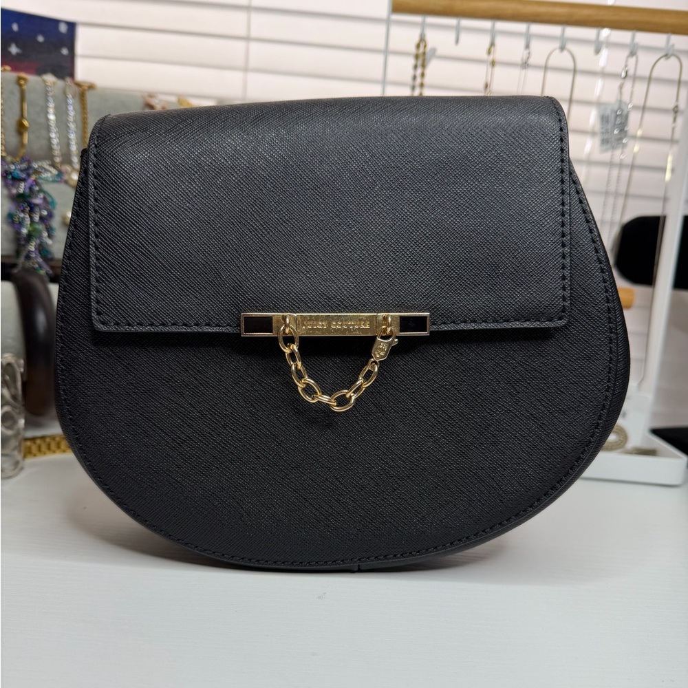 Juicy Couture Black Crossbody Bag with Gold Accent
